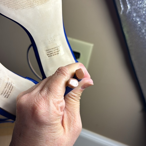 NWOT • Steve Madden • Women's Trusty Heeled Sandal 💙 Blue Satin 💙 Size 8.5 - Picture 14 of 17